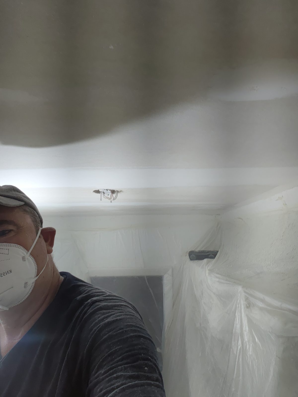 Smooth ceiling paint finish
