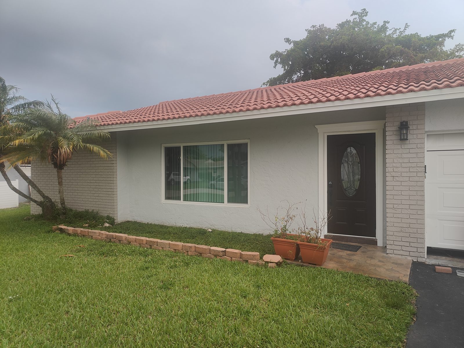 Finished exterior house painting
