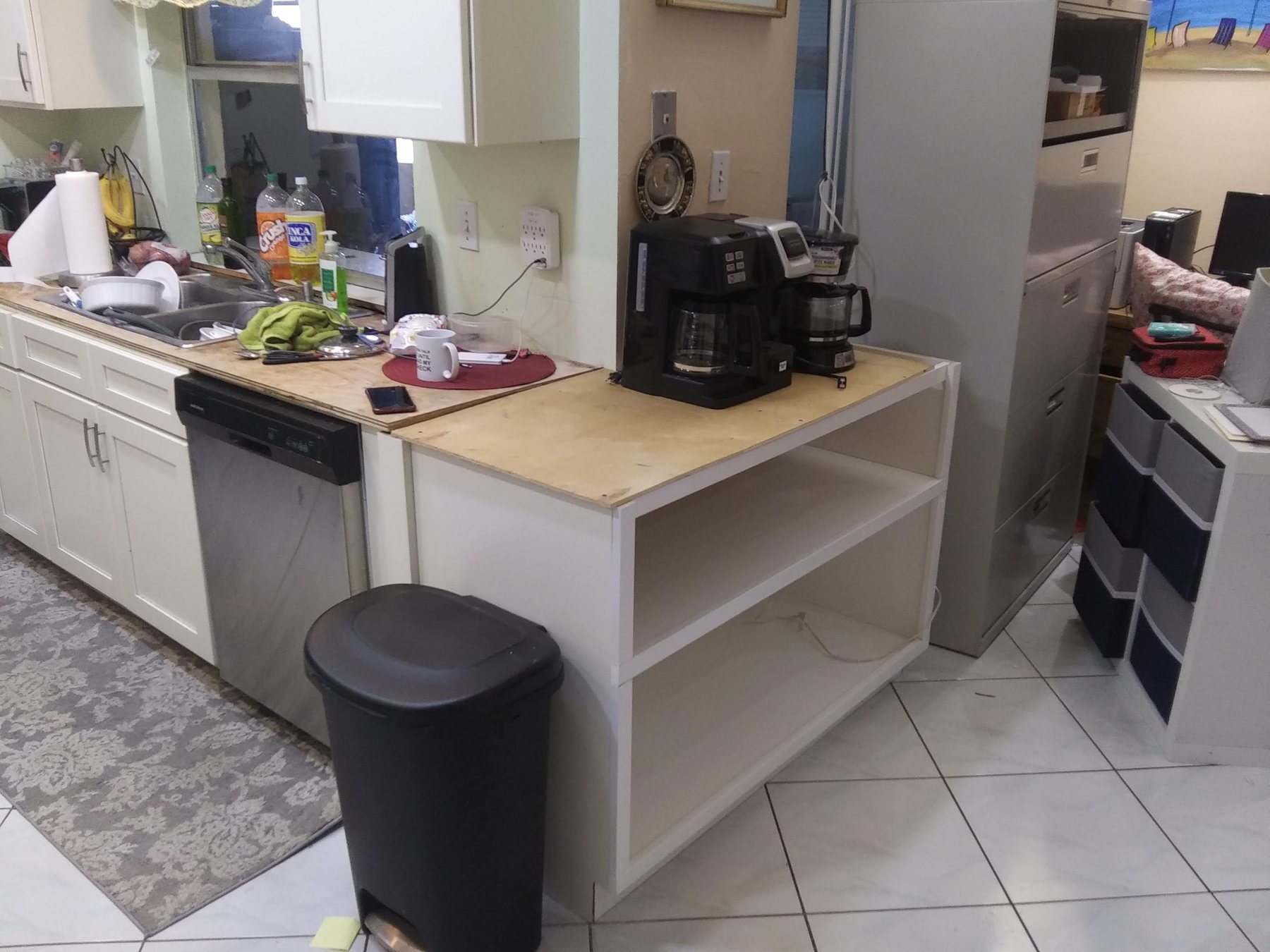 Original kitchen peninsula