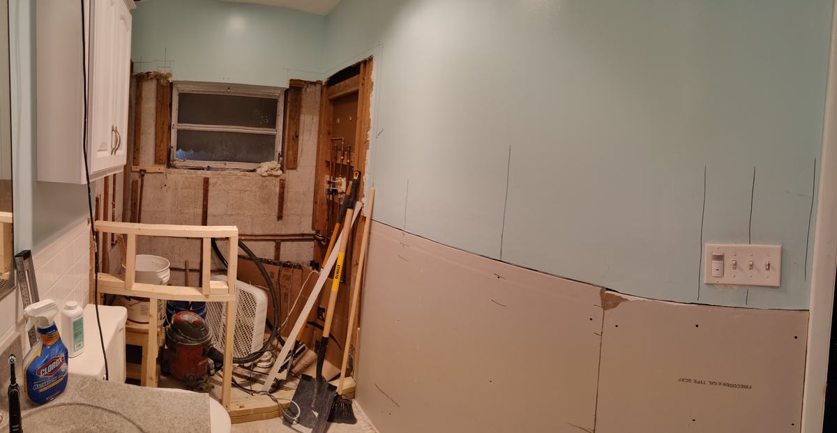 Bathroom rebuild, tile and finish work