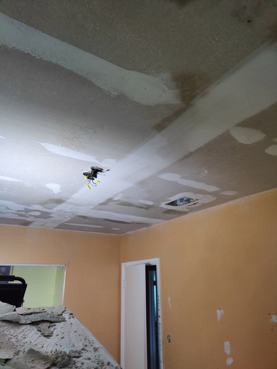Ceiling repair and finishing process