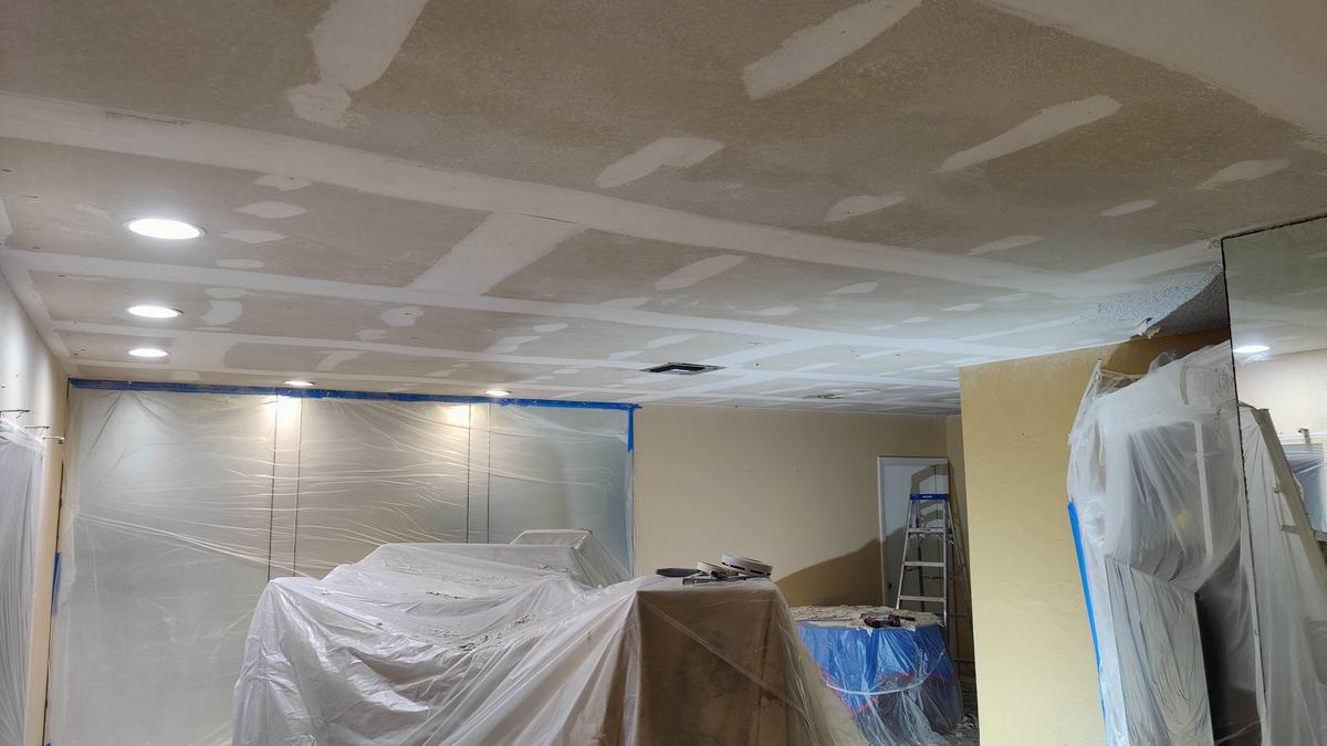 Ceiling repair and finishing process