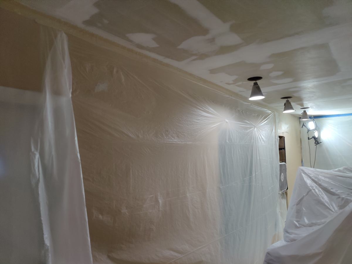 Ceiling repair and finishing process