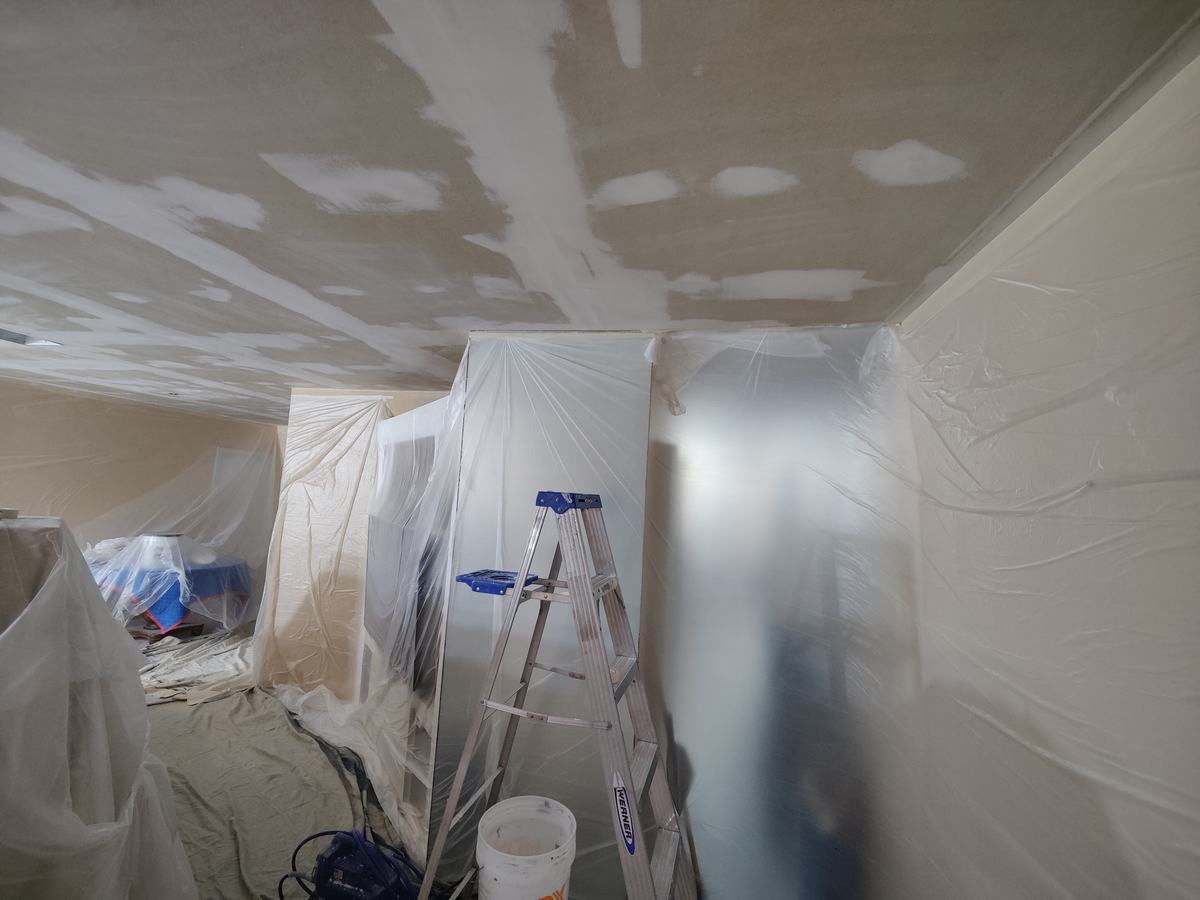 Ceiling repair and finishing process