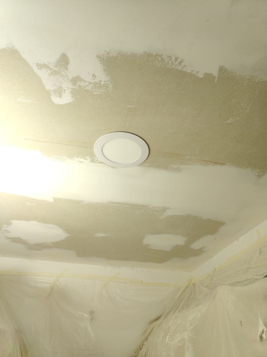 Ceiling repair, skim-coat and finishing work