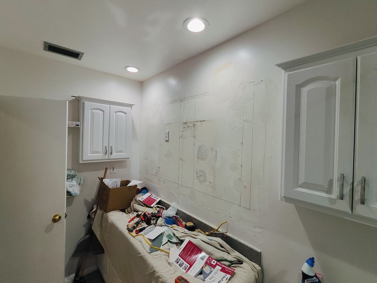 Bathroom wall, vanity and finish work