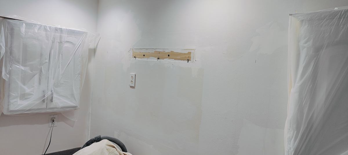 Bathroom wall, vanity and finish work