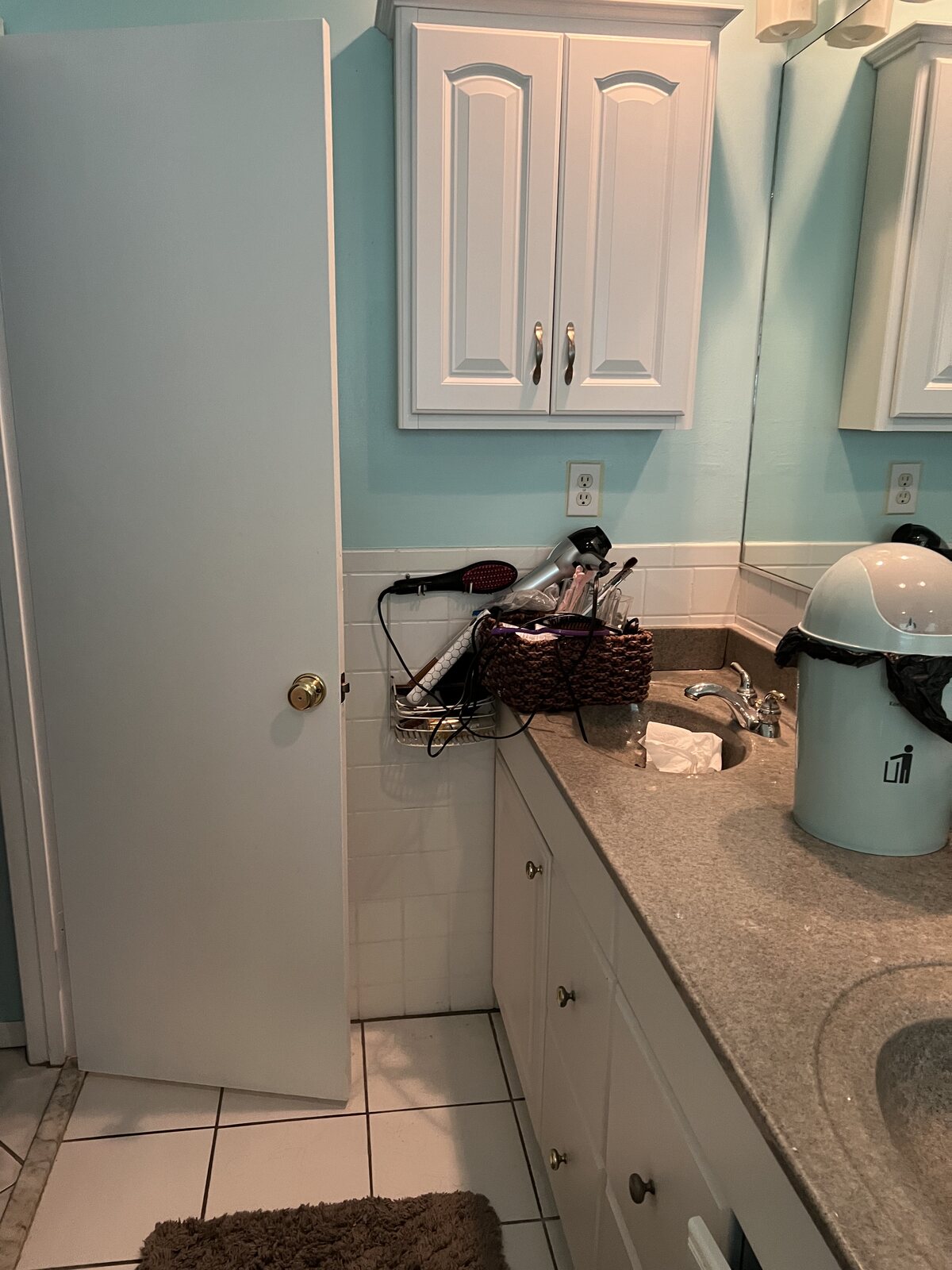 Bathroom before – vanity area